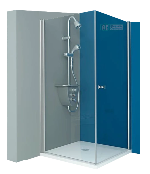 1 hoja abatible + 1 fijo lateral