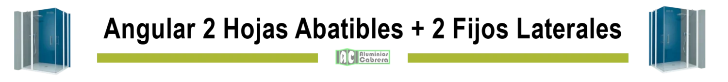 Mod 70-13 - Angular 2 hojas abatibles + 2 fijos laterales