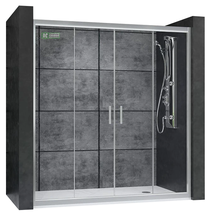 frontal 2 hojas corredera + 2 fijos laterales