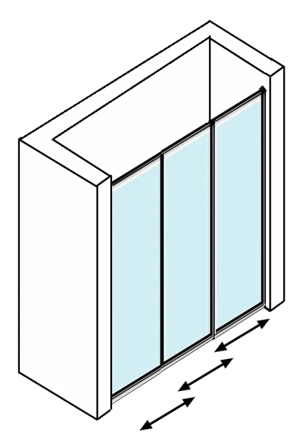 frontal 3 hojas correderas